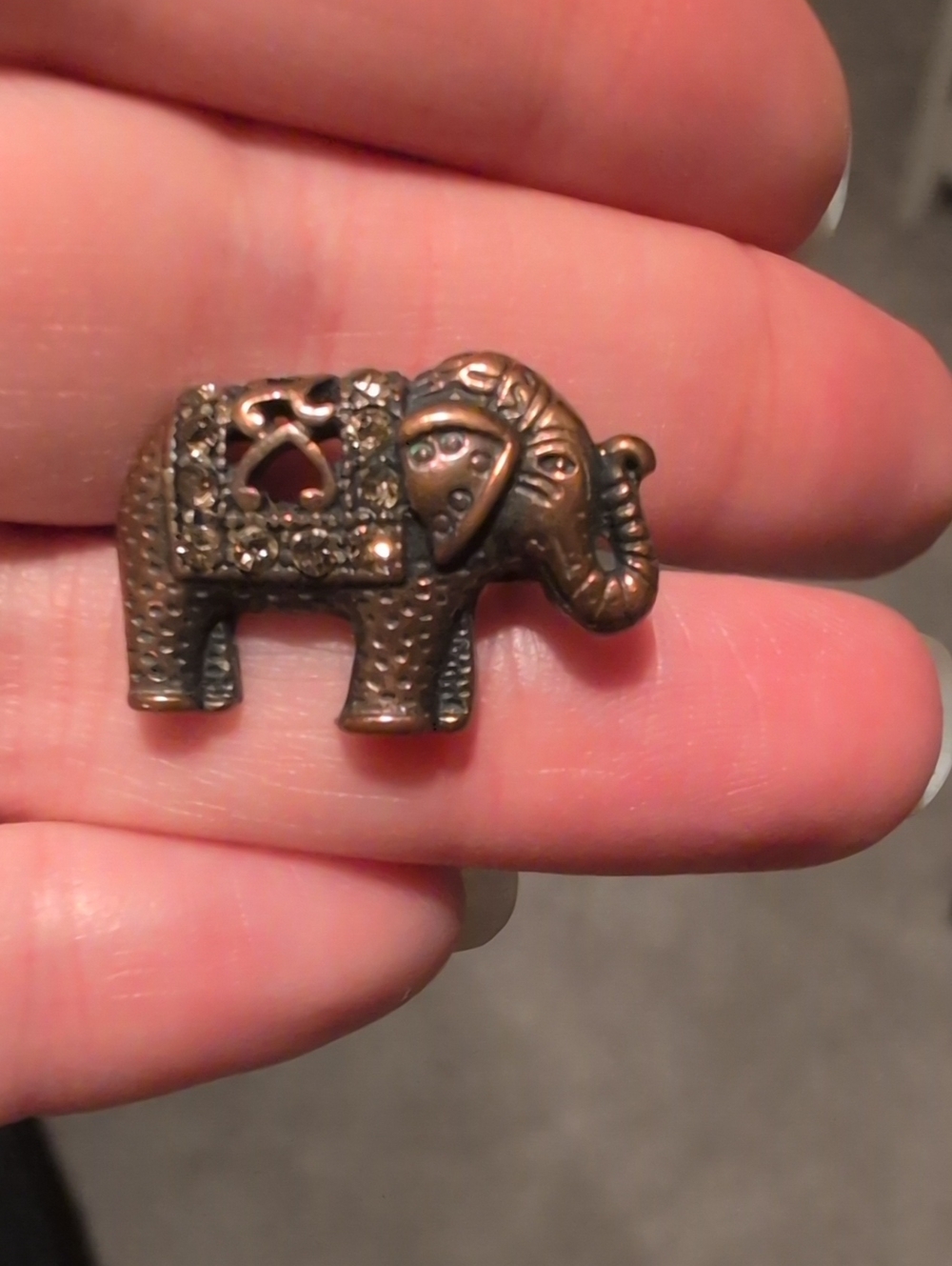 Elephant Statement Ring in Antique Copper - Women Jewelry